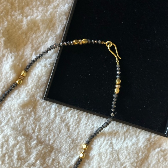 Black Diamond and 14 carat gold necklace. - Picture 4 of 6